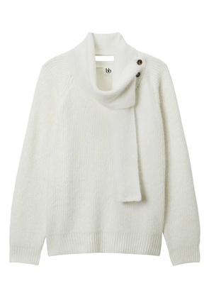 b+ab button roll-neck sweater - Neutrals