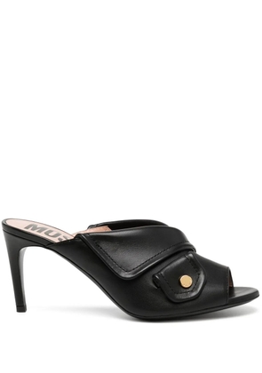 Moschino heeled leather sandals - Black