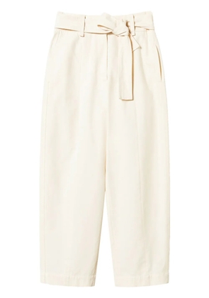 TWINSET belted gabardine trousers - White