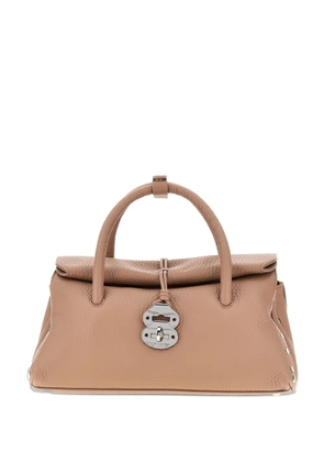 Zanellato Dotta studded tote bag - Brown