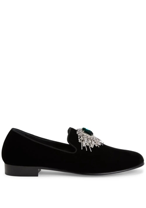 Giuseppe Zanotti Euphemiee velvet loafers - Black