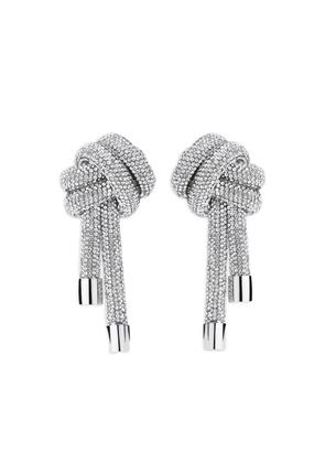 AREA crystal knot earrings - Silver