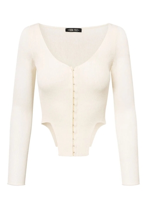 Elena Velez linen knit top - White