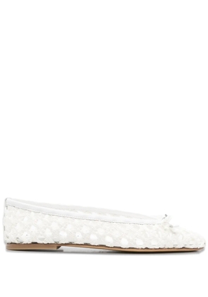 Casadei Versilia textured ballet flats - White