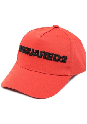 DSQUARED2 appliqué-logo cotton cap - Orange