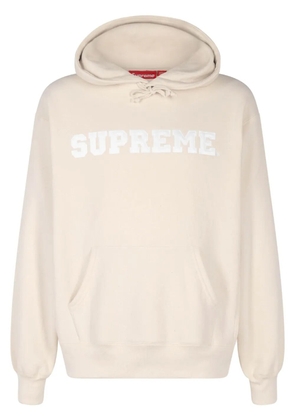 Supreme logo-appliquéd hoodie - Neutrals
