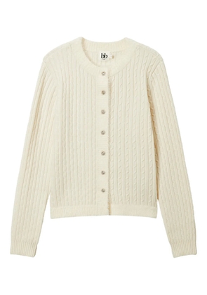 b+ab cable knit button cardigan - Neutrals