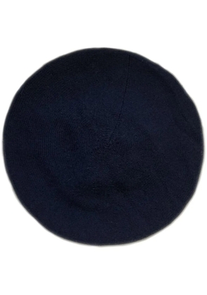 Pringle of Scotland Lion-embroidered cashmere beret - Blue