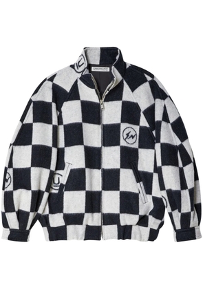 Undercover checkerboard-print blouson jacket - Black