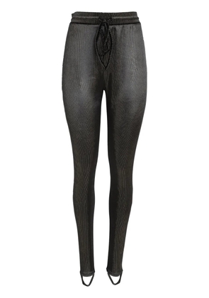 Amir Slama lurex-detail leggings - Black