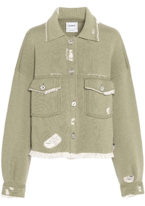 Barrie denim fringed jacket - Green