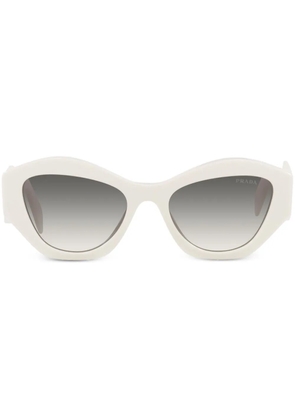 Prada Eyewear curved cat-eye frame sunglasses - White