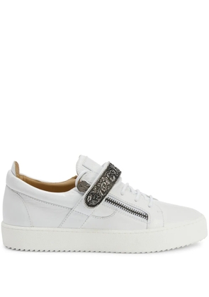 Giuseppe Zanotti Coby Deluxe single-plate low-top sneakers - White