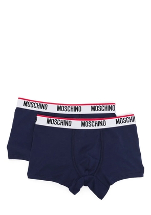 Moschino logo-waistband boxer pack (pack of two) - Blue