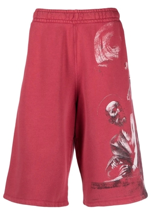 Off-White graphic-print track shorts - Red