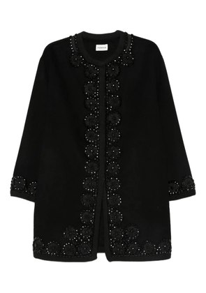 P.A.R.O.S.H. embellished floral coat - Black