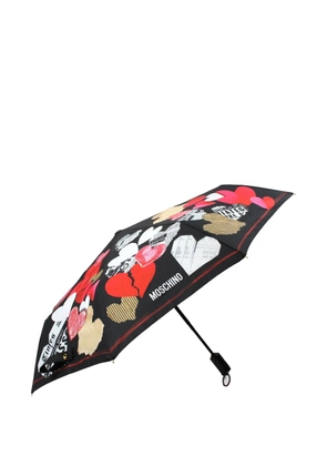 Moschino heart-print umbrella - Black