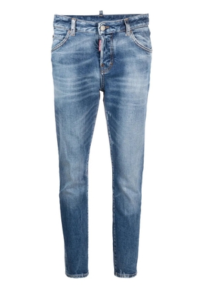 DSQUARED2 logo-patch tapered jeans - Black