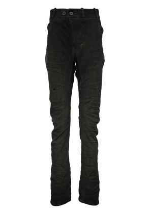 Boris Bidjan Saberi moulded drop-crotch trousers - Grey