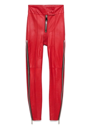 MITILIANE COUTURE leather trousers - Red