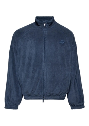Alexander Wang fleece zip-up track jacket - Blue