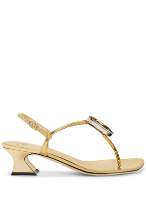 Giuseppe Zanotti Anthonia 45mm rhinestone-embellished thong sandals - Gold