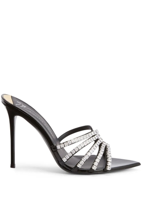 Giuseppe Zanotti 105mm Intriigo Baguette crystal-embellished sandals - Black