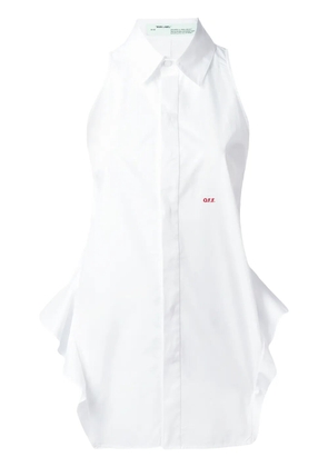 Off-White ruffled trim sleeveless shirt