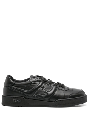 FENDI Match leather sneakers - Black