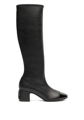 Casadei 50mm leather knee-high boots - Black
