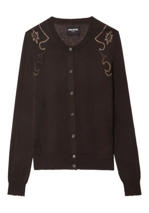 Zadig&Voltaire embellished cashmere cardigan - Brown