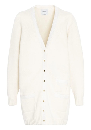 Barrie ribbon-detail cashmere cardigan - White