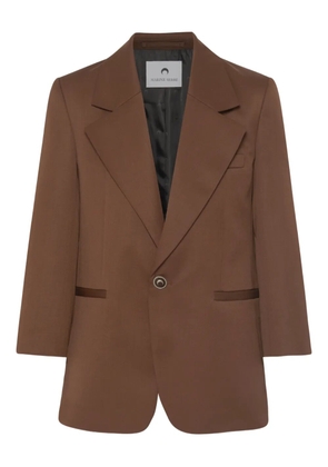 Marine Serre wool boxy blazer - Brown