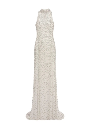Jenny Packham high-neck embellished maxi dress - SALT