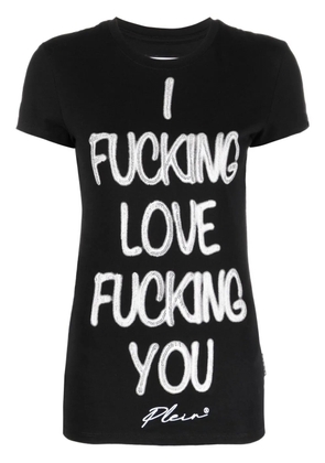 Philipp Plein slogan-print T-shirt - Black