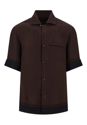 Ferragamo monogram short sleeve shirts - Brown