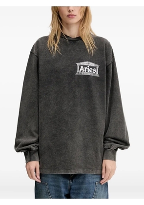 Aries logo long-sleeve T-shirt - Black