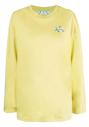 Off-White Arrows-print organic-cotton T-shirt - Yellow