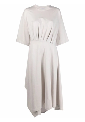 Balenciaga asymmetric-hem T-shirt dress - Neutrals