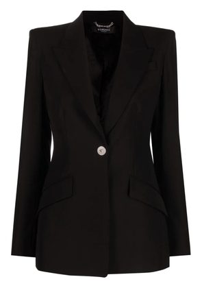 Versace single-breasted wool blazer - Black