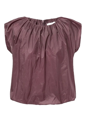 Amomento ruched-detailing top - Purple