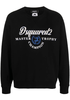 DSQUARED2 logo-print cotton sweatshirt - Black