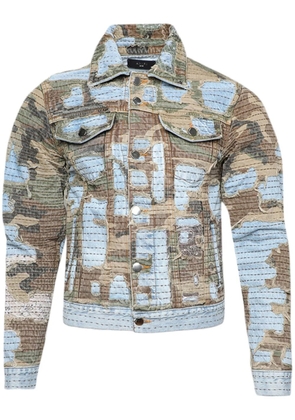 AMIRI Camo Boro Repair denim jacket - Green