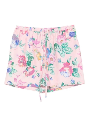 Moschino floral drawstring shorts - Pink