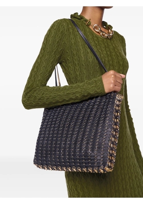 Rabanne 1969 Flip leather tote bag - M027 GOLD/BLACK