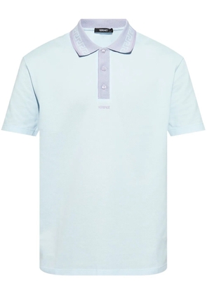 Versace Greca-detail polo shirt - Blue