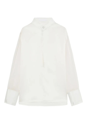 Helmut Lang silk-panelled blouse - Neutrals