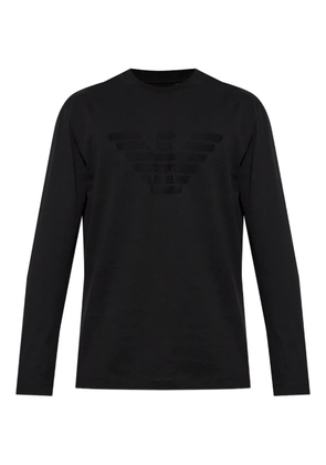 Emporio Armani eagle-emblem long-sleeve T-shirt - Black