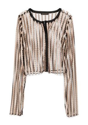 Kiki de Montparnasse Rayee top - Brown