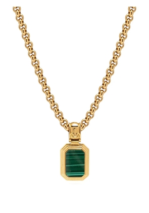 Nialaya Jewelry malachite and onyx necklace - Gold